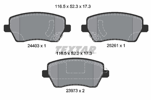 set placute frana,frana disc 2440301 TEXTAR - Frana disc set placute frana,frana disc 2440301 TEXTAR - Frana disc