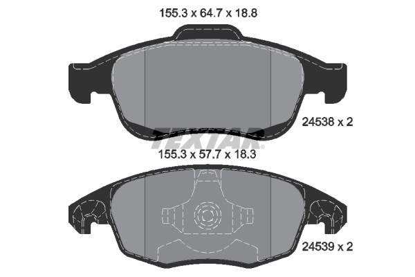 set placute frana,frana disc 2453801 TEXTAR - Frana disc set placute frana,frana disc 2453801 TEXTAR - Frana disc