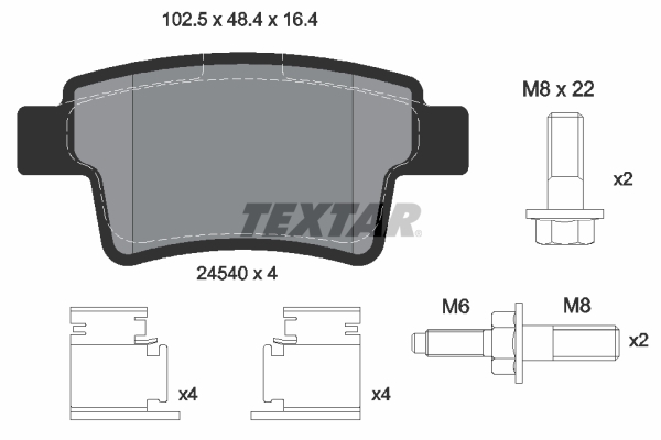 set placute frana,frana disc 2454001 TEXTAR - Frana disc set placute frana,frana disc 2454001 TEXTAR - Frana disc