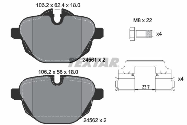 set placute frana,frana disc 2456101 TEXTAR - Frana disc set placute frana,frana disc 2456101 TEXTAR - Frana disc