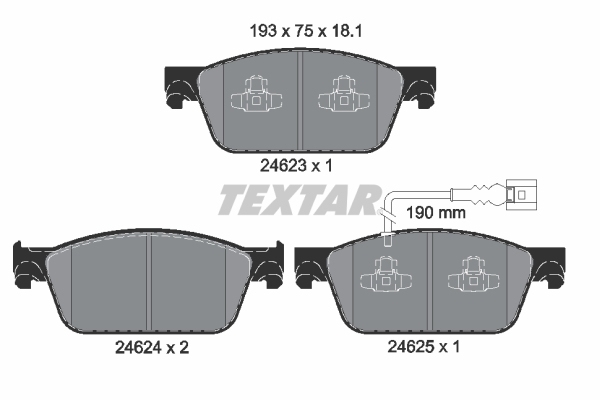 set placute frana,frana disc 2462301 TEXTAR - Frana disc set placute frana,frana disc 2462301 TEXTAR - Frana disc