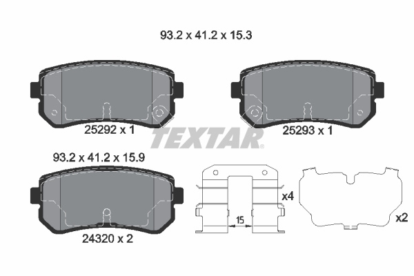 set placute frana,frana disc 2529201 TEXTAR - Frana disc set placute frana,frana disc 2529201 TEXTAR - Frana disc