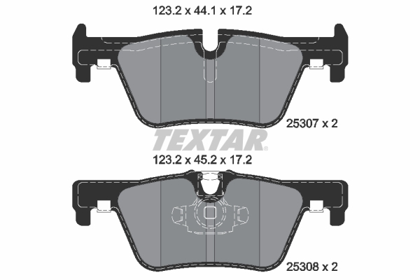 set placute frana,frana disc 2530701 TEXTAR - Frana disc