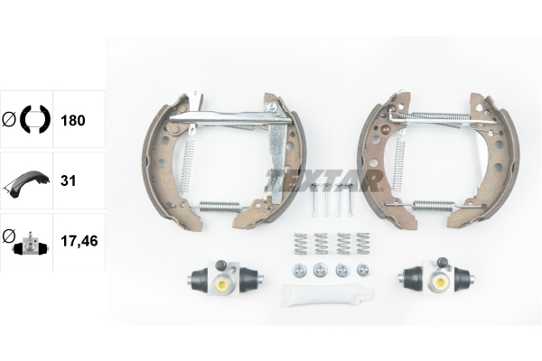 Set saboti frana 84018205 TEXTAR - Material frictiune sabot frana/ sabot frana