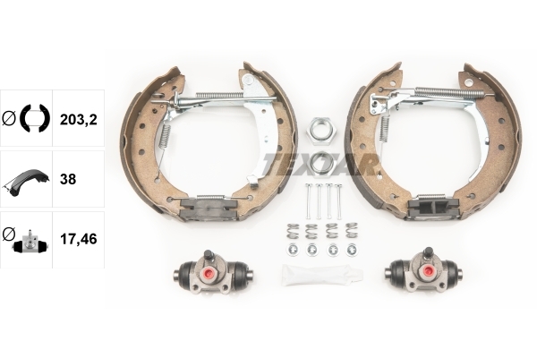 Set saboti frana 84048002 TEXTAR - Frana tambur Set saboti frana 84048002 TEXTAR - Frana tambur