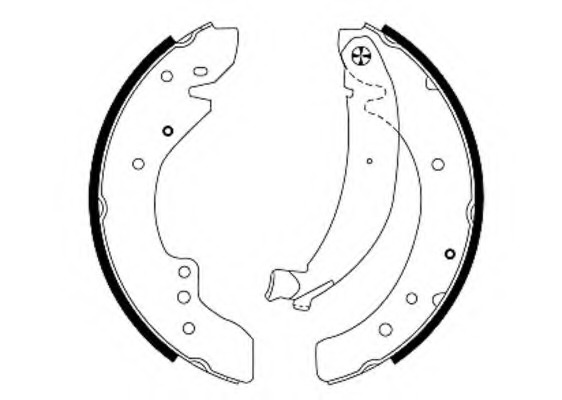 Set saboti frana 84049600 TEXTAR - Material frictiune sabot frana/ sabot frana