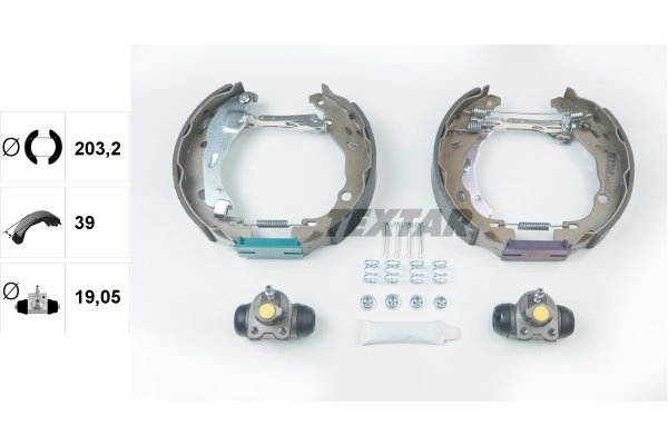 Set saboti frana 84060201 TEXTAR - Material frictiune sabot frana/ sabot frana Set saboti frana 84060201 TEXTAR - Material frictiune sabot frana/ sabot frana