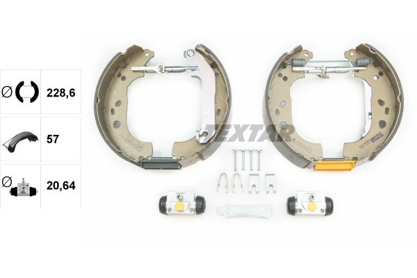 Set saboti frana 84061400 TEXTAR - Material frictiune sabot frana/ sabot frana Set saboti frana 84061400 TEXTAR - Material frictiune sabot frana/ sabot frana