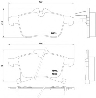 Set frana, frana disc 89016700 TEXTAR - Frana disc
