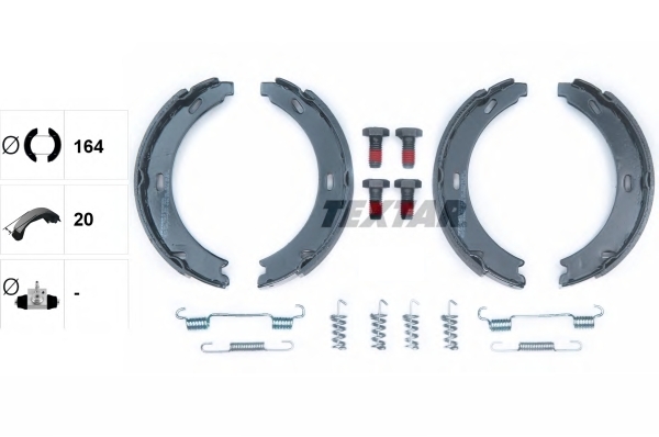Set saboti frana, frana de mana 91032800 TEXTAR - Frana tambur Set saboti frana, frana de mana 91032800 TEXTAR - Frana tambur