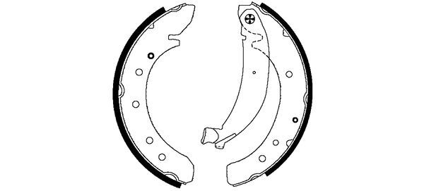 Set saboti frana 91049600 TEXTAR - Material frictiune sabot frana/ sabot frana