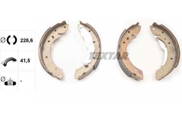 Set saboti frana 91050000 TEXTAR - Material frictiune sabot frana/ sabot frana