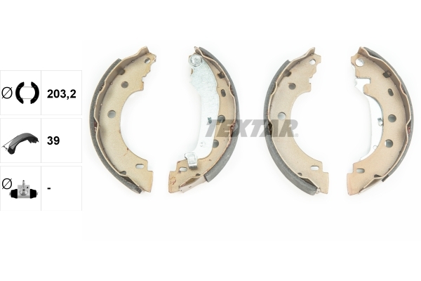 Set saboti frana 91052800 TEXTAR - Material frictiune sabot frana/ sabot frana Set saboti frana 91052800 TEXTAR - Material frictiune sabot frana/ sabot frana