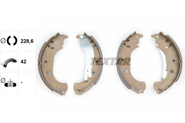 Set saboti frana 91059900 TEXTAR - Material frictiune sabot frana/ sabot frana