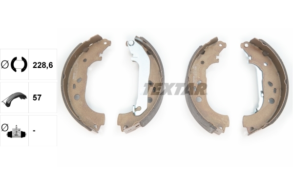 Set saboti frana 91061400 TEXTAR - Material frictiune sabot frana/ sabot frana Set saboti frana 91061400 TEXTAR - Material frictiune sabot frana/ sabot frana