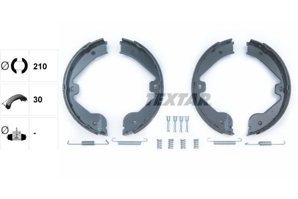 Set saboti frana, frana de mana 91062400 TEXTAR - Frana de mana