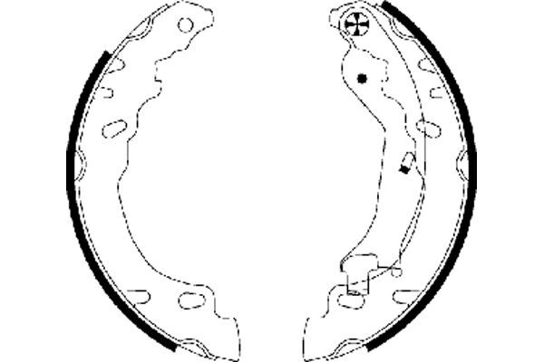 Set saboti frana 91064600 TEXTAR - Material frictiune sabot frana/ sabot frana