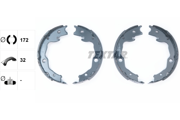 Set saboti frana, frana de mana 91068200 TEXTAR - Frana tambur Set saboti frana, frana de mana 91068200 TEXTAR - Frana tambur