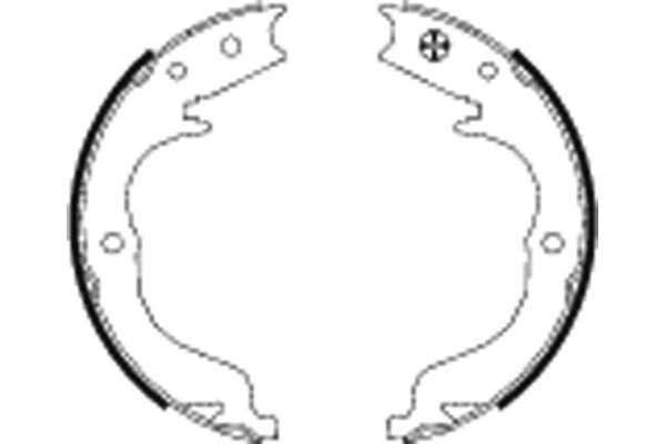 Set saboti frana, frana de mana 91068300 TEXTAR - Frana tambur