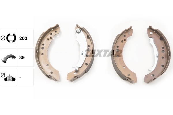 Set saboti frana 91068800 TEXTAR - Material frictiune sabot frana/ sabot frana Set saboti frana 91068800 TEXTAR - Material frictiune sabot frana/ sabot frana