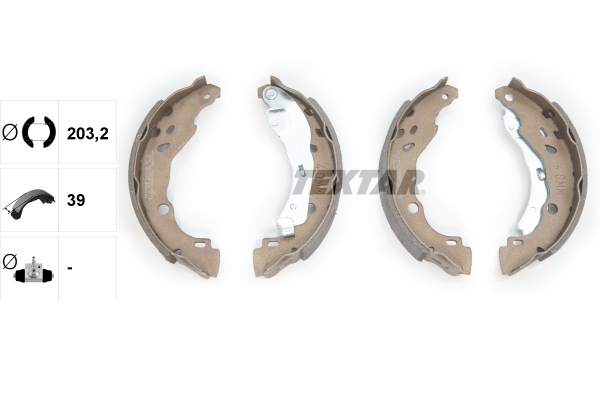 Set saboti frana 91077200 TEXTAR - Material frictiune sabot frana/ sabot frana Set saboti frana 91077200 TEXTAR - Material frictiune sabot frana/ sabot frana