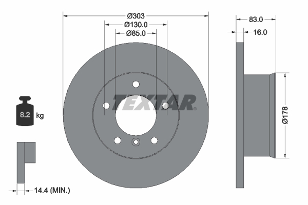 Disc frana 92020300 TEXTAR - Frana disc Disc frana 92020300 TEXTAR - Frana disc
