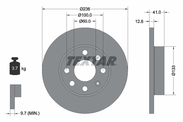 Disc frana 92020903 TEXTAR - Frana disc Disc frana 92020903 TEXTAR - Frana disc
