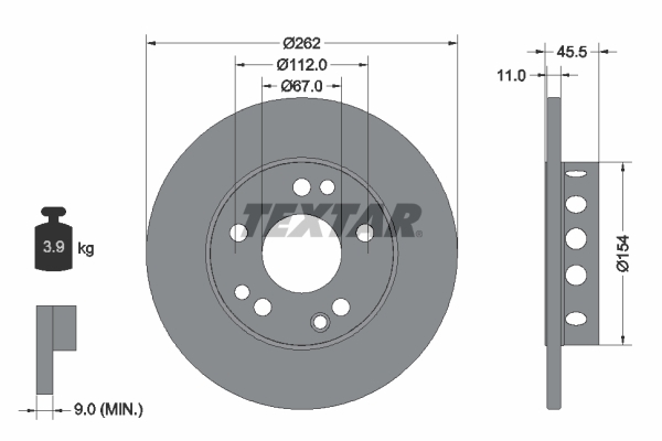 Disc frana 92027403 TEXTAR - Frana disc Disc frana 92027403 TEXTAR - Frana disc