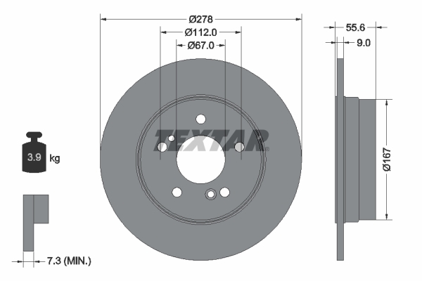 Disc frana 92032703 TEXTAR - Disc frana Disc frana 92032703 TEXTAR - Disc frana
