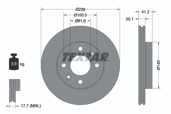 Disc frana 92036203 TEXTAR - Frana disc