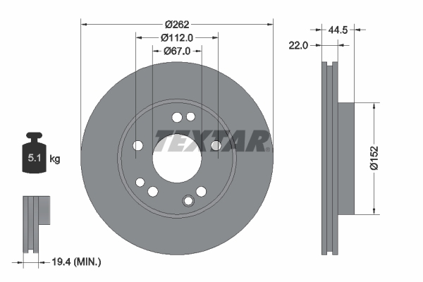 Disc frana 92038600 TEXTAR - Frana disc Disc frana 92038600 TEXTAR - Frana disc