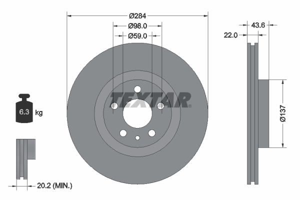 Disc frana 92046803 TEXTAR - Disc frana