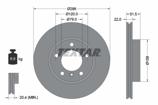 Disc frana 92055605 TEXTAR - Frana disc Disc frana 92055605 TEXTAR - Frana disc
