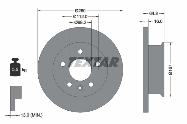 Disc frana 92055900 TEXTAR - Disc frana Disc frana 92055900 TEXTAR - Disc frana