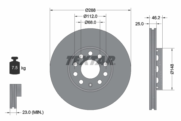 Disc frana 92057605 TEXTAR - Disc frana Disc frana 92057605 TEXTAR - Disc frana