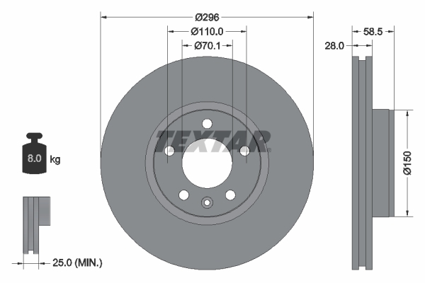 Disc frana 92057700 TEXTAR - Disc frana Disc frana 92057700 TEXTAR - Disc frana