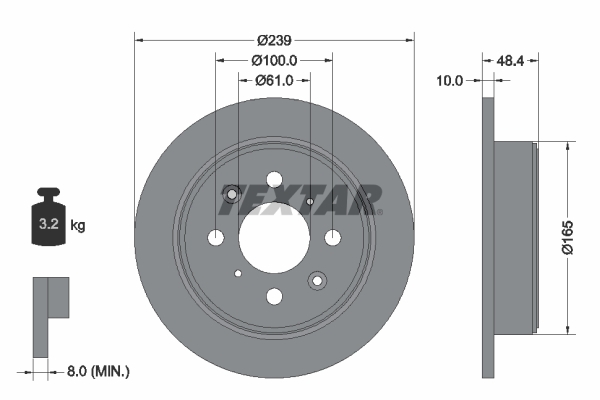 Disc frana 92060800 TEXTAR - Disc frana Disc frana 92060800 TEXTAR - Disc frana