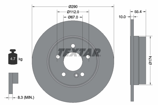 Disc frana 92072703 TEXTAR - Disc frana Disc frana 92072703 TEXTAR - Disc frana