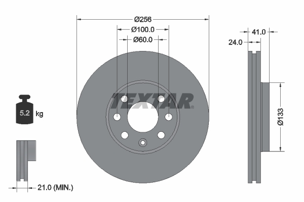 Disc frana 92091803 TEXTAR - Frana disc Disc frana 92091803 TEXTAR - Frana disc