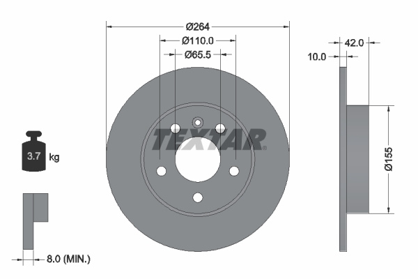 Disc frana 92092103 TEXTAR - Frana disc Disc frana 92092103 TEXTAR - Frana disc