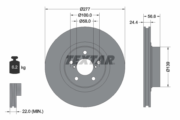 Disc frana 92094603 TEXTAR - Disc frana Disc frana 92094603 TEXTAR - Disc frana