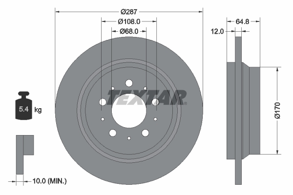 Disc frana 92100703 TEXTAR - Disc frana Disc frana 92100703 TEXTAR - Disc frana