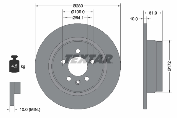 Disc frana 92103500 TEXTAR - Disc frana Disc frana 92103500 TEXTAR - Disc frana