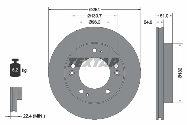 Disc frana 92104400 TEXTAR - Frana disc Disc frana 92104400 TEXTAR - Frana disc