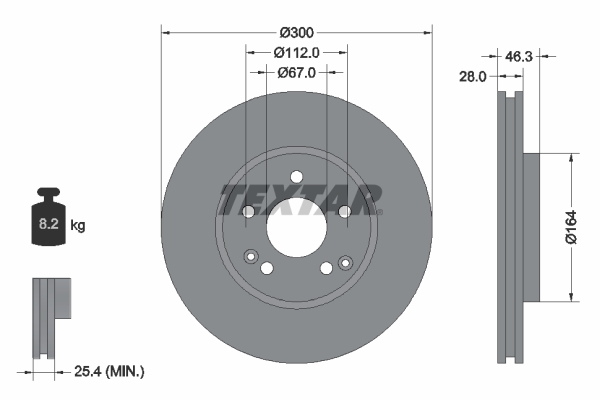 Disc frana 92106005 TEXTAR - Disc frana Disc frana 92106005 TEXTAR - Disc frana