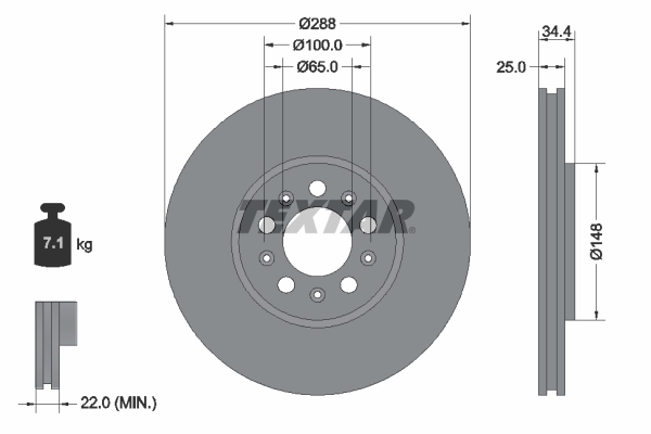 Disc frana 92106603 TEXTAR - Disc frana