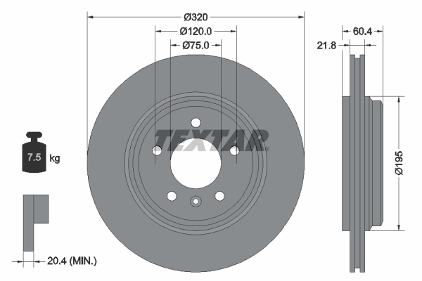 Disc frana 92107003 TEXTAR - Frana disc Disc frana 92107003 TEXTAR - Frana disc