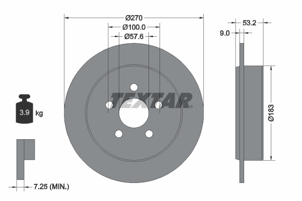 Disc frana 92108600 TEXTAR - Disc frana