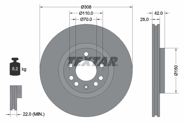 Disc frana 92110903 TEXTAR - Frana disc