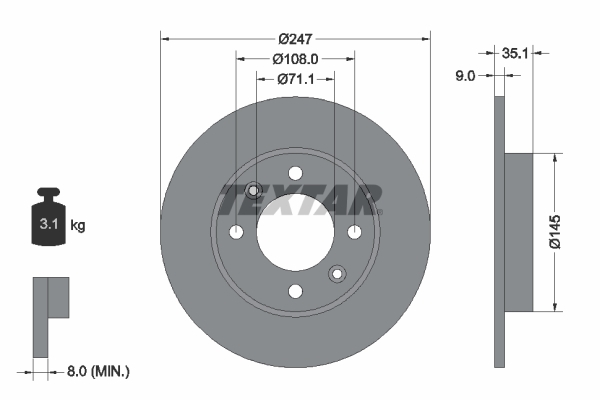 Disc frana 92111703 TEXTAR - Disc frana Disc frana 92111703 TEXTAR - Disc frana